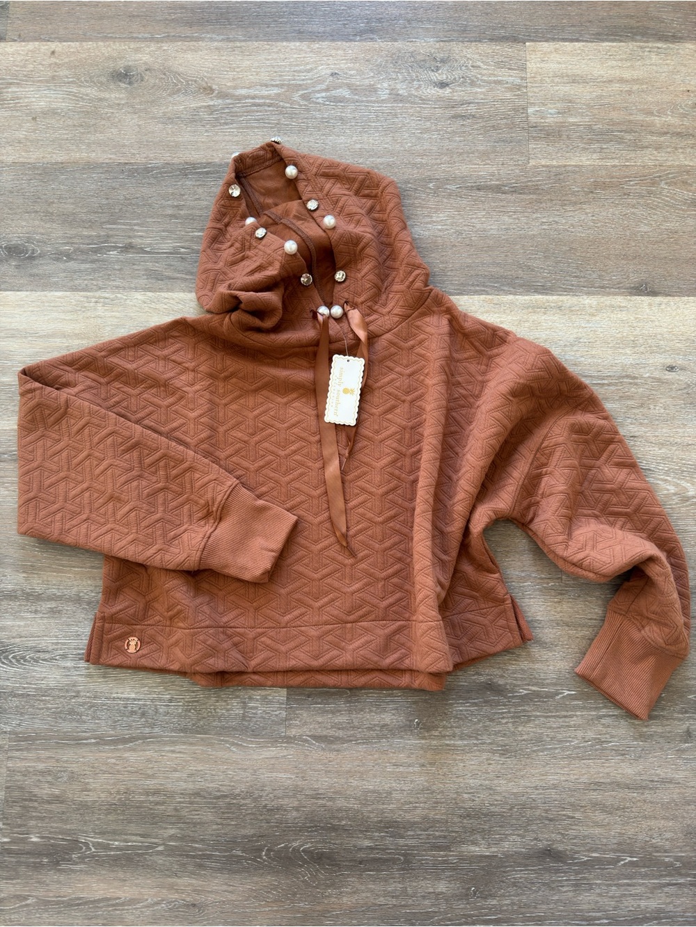 Simply Southern Collection Textured Pullover Hoodie Women's Medium